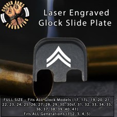 Corporal E4 Laser Engraved Glock Slide Plate
