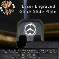Peace Bomber B52  Laser Engraved Glock Slide Plate