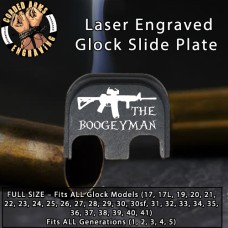Boogeyman Laser Engraved Glock Slide Plate