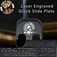 Zombie Hunter Engraved Glock Slide Plate