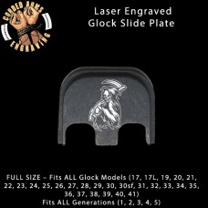 Grim Reaper Laser Engraved Glock Slide Plate