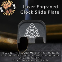 Celtic Trinity Knot Laser Engraved Glock Slide Plate
