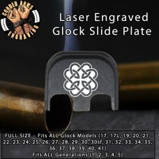  Celtic Knot Round Engraved Glock Slide Plate