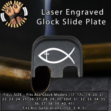 Christian Fish Laser Engraved Glock Slide Plate