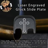 Orthodox Cross Laser Engraved Glock Slide Plate