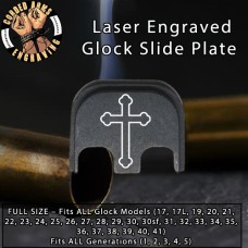Orthodox Cross Laser Engraved Glock Slide Plate