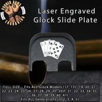Aces & Eights Laser Engraved Glock Slide Plate