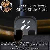  Bomb Drop Laser Engraved Glock Slide Plate