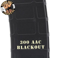 300AAC Blackout Laser Engraved Custom Pmag