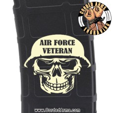 Air Force Vet Skull Laser Engraved Custom Pmag