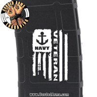 Navy Vet Flag Laser Engraved Custom Pmag