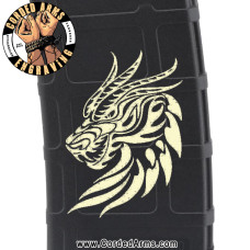 Dragon Head Engraved Custom Pmag