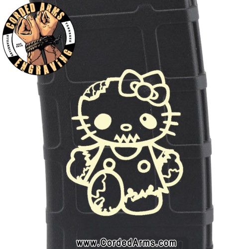 Zombie Hello Kitty Laser Pmag Laser Engraved Custom Pmag