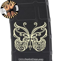 Butterfly 2 Laser Engraved Custom Pmag