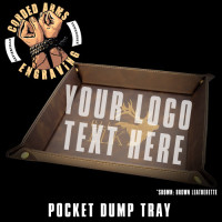 Custom Lasered Pocket Dump Trays - Brown Distress/Gold