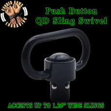 QD Push Button Quick Detach 1.25" Rifle Heavy Duty Sling Swivel Mount
