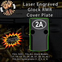 2A Oval Engraved RMR Cover Plate 