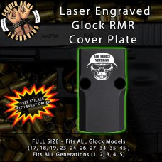 Air Force Vet Skull Engraved RMR Cover Plate 