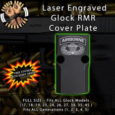 Airborne Jump Wings Engraved RMR Cover Plate 