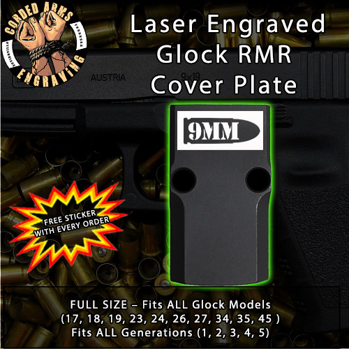 9mm Engraved RMR Cover Plate