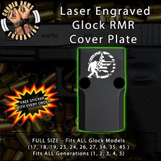 Big Foot Star Flag Engraved RMR Cover Plate 