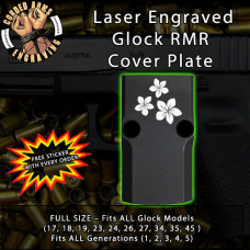 Flowers Engraved RMR Cover Plate 