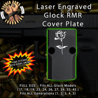 Rose 2 Engraved RMR Cover Plate 