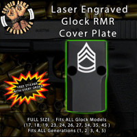 Sergeant First Class E7 Engraved RMR Cover Plate 