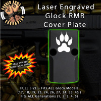 Wolf Paw Engraved RMR Cover Plate 