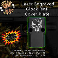 Hello Kitty Punisher Engraved RMR Cover Plate 