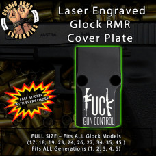 Fuck Gun Control Engraved RMR Cover Plate 