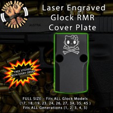 Hello Kitty Death Skull Engraved RMR Cover Plate 