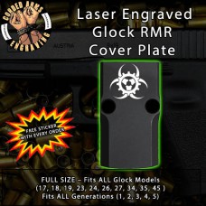 Biohazard Punk Gears Engraved RMR Cover Plate 