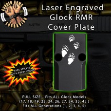 Bear Tracks Engraved RMR Cover Plate 