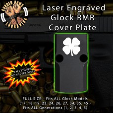 Lucky Clover Engraved RMR Cover Plate 
