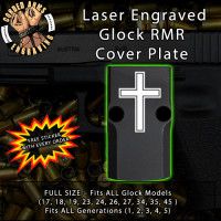 Cross Engraved RMR Cover Plate 
