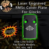 Continenal Laser Engraved RMSc Cover Plate for Glock 43, 43x, 48