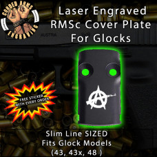 AK Anarchy Laser Engraved RMSc Cover Plate for Glock 43, 43x, 48