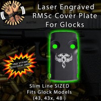 Twin Dragons Laser Engraved RMSc Cover Plate for Glock 43, 43x, 48