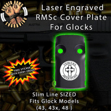 Veritas Aequitas Laser Engraved RMSc Cover Plate for Glock 43, 43x, 48