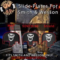Skull 2 Engraved Slide Plate for Smith and Wesson