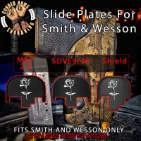 Rose 2 Engraved Slide Plate for Smith and Wesson