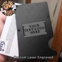 Custom Laser Engraved EDC  Money Clip Credit Card Wallet