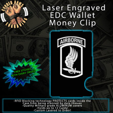 173rd Airborne Brigade Laser Engraved EDC Money Clip Credit Card Wallet