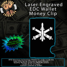 Air Defense Artillery Laser Engraved EDC Money Clip Credit Card Wallet