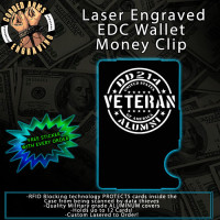 DD214 Alumni Laser Engraved EDC Money Clip Credit Card Wallet