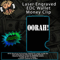 OORAH! Laser Engraved EDC Money Clip Credit Card Wallet