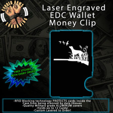 Pointer Dog Laser Engraved EDC  Money Clip Credit Card Wallet