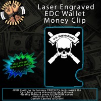 U.S. Submarines Laser Engraved EDC Money Clip Credit Card Wallet