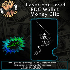 Navy Frogman Laser Engraved EDC Money Clip Credit Card Wallet
